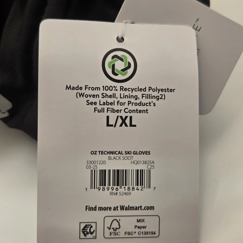 Ozark Trail Black and Pink Kids Insulated Winter Gloves